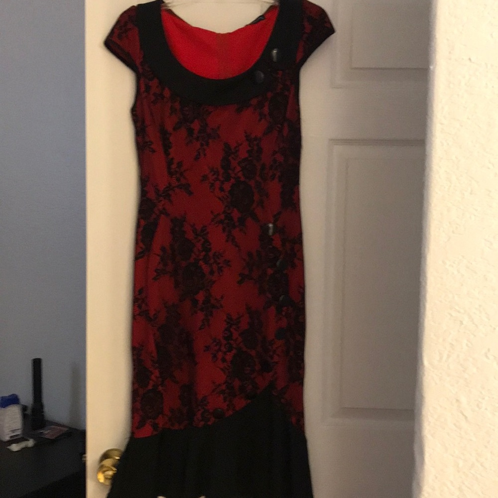 Black and red dress
